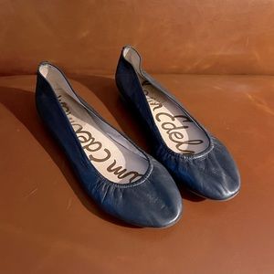 Sam Edelman Navy Leather Ballet Flat 8.5 VGUC